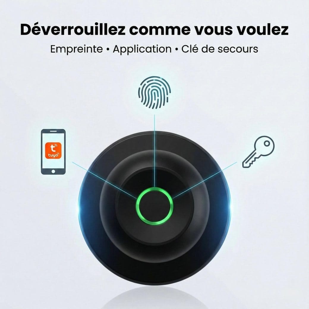 LOCKII 410 : empreinte, app, clé